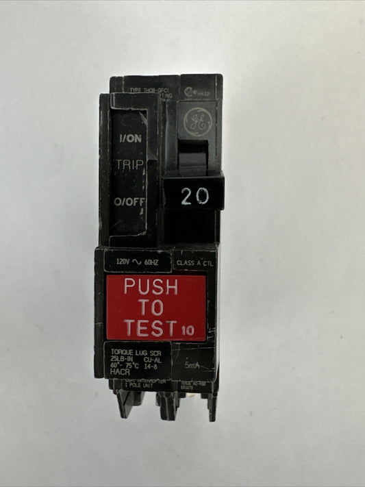 GE THQB1120GF GROUND FAULT CIRCUIT BREAKER 20AMP 120VAC 1P