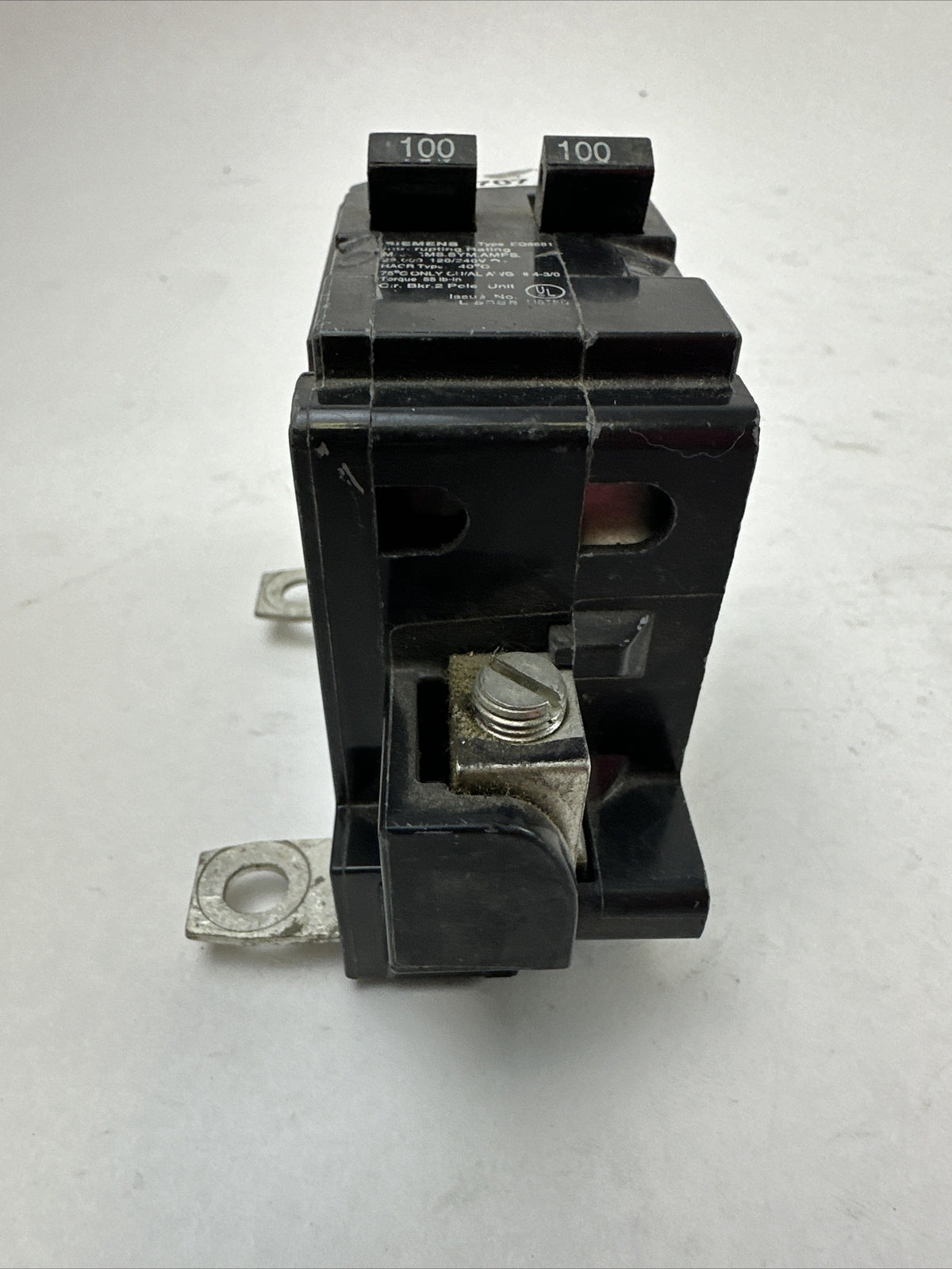 SIEMENS EQ8681 CIRCUIT BREAKER 2POLE 100AMP 120/240VAC