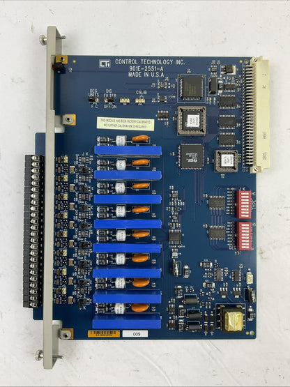 CTI CONTROL TECHNOLOGY 901E-2551-A THERMOCOUPLE INPUT ISOLATED 8CH