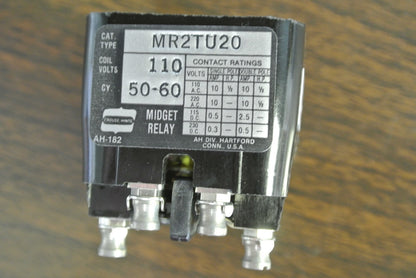 ARROW HART / COOPER MR2TU20 MR RELAY, 2 POLE, OPEN & CLOSED / 110V- NEW SURPLUS