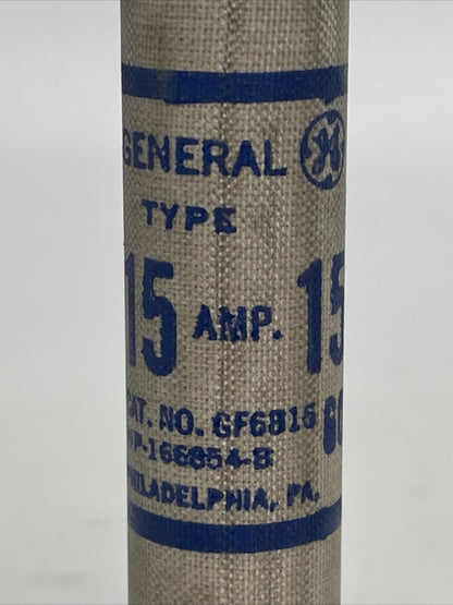 GE GF6B15 FUSE 15AMP 600V (LOT OF 6)