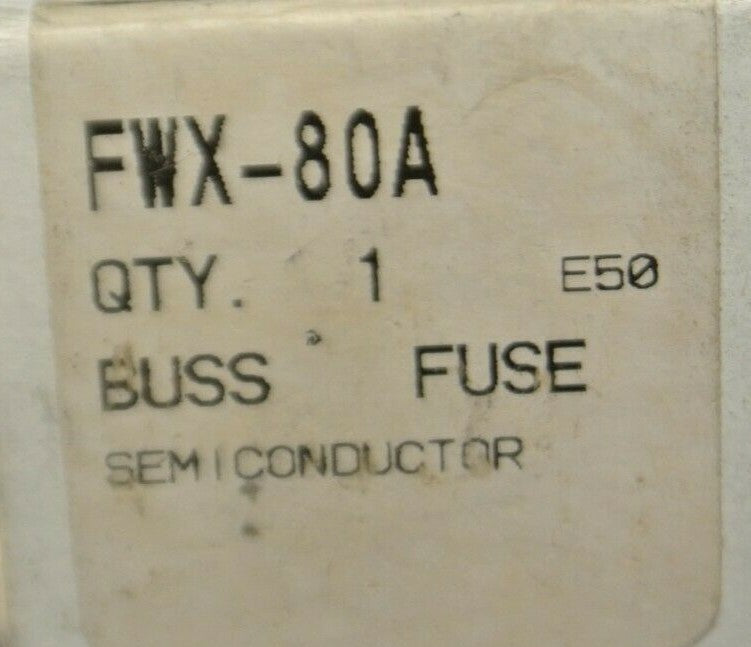 COOPER-BUSSMANN FWX-80A SEMICONDUCTOR  FUSE / 250V / 80A / NEW SURPLUS