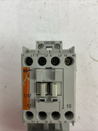 SPRECHER+SCHUH STARTER CA7-12-10 CONTACTOR 600VAC 25A 10HP CT7N-23-C10 RELAY