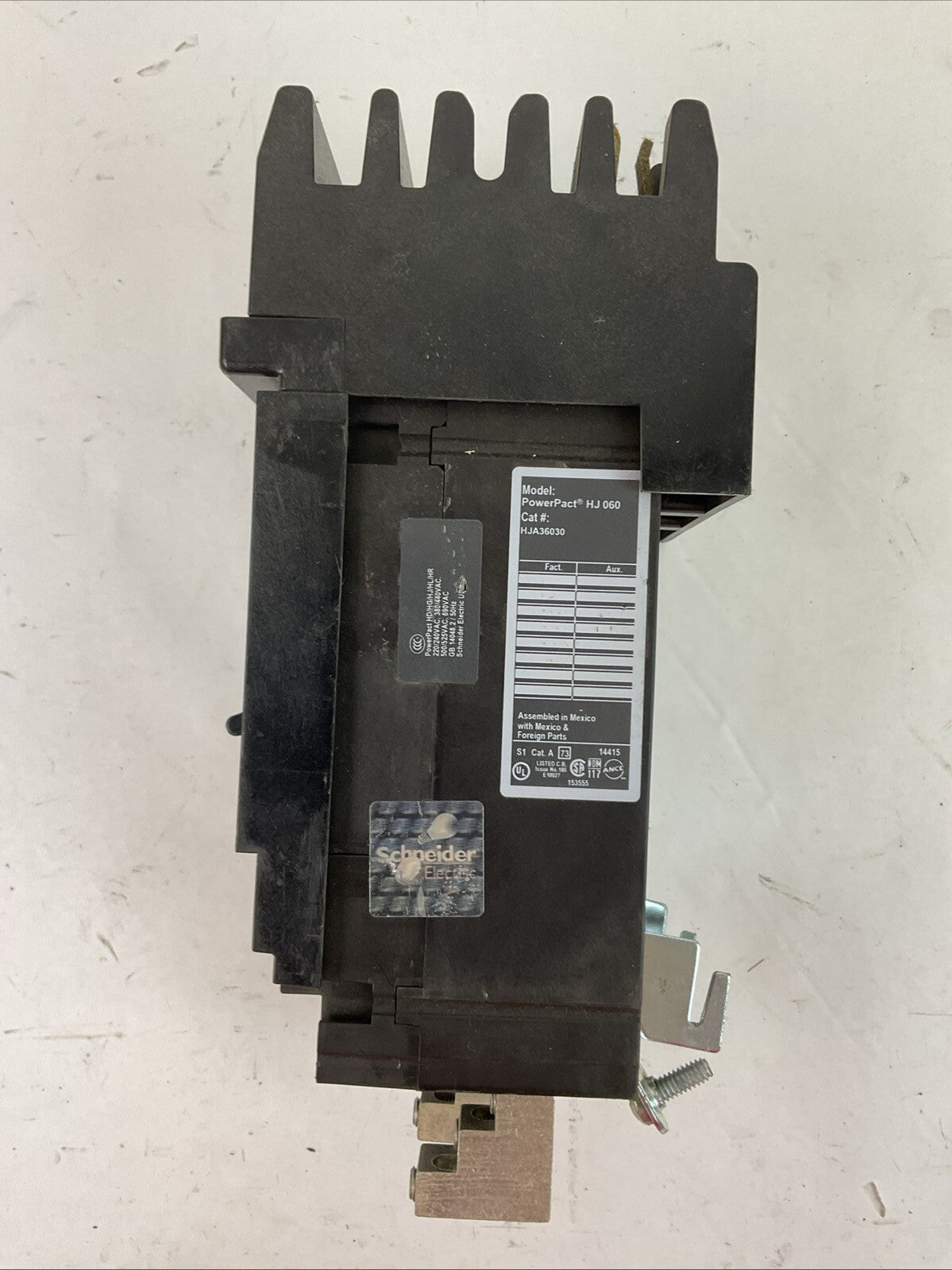 SQUARE D HJA36030 POWERPACT CURRENT LIMITING CIRCUIT BREAKER 30A 600VAC 250VDC