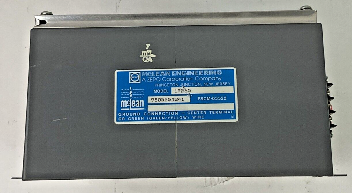 MCLEAN ENGINEERING FSCM-03522 MODEL 1R265 FAN