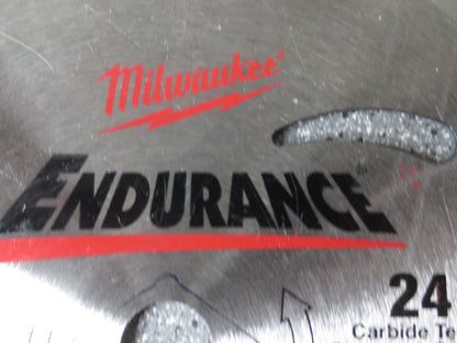 MILWAUKEE ENDURANCE 48-40-4123 CIRC. SAW BLADE 7-1/4" 24T THIN KERF -NEW SURPLUS