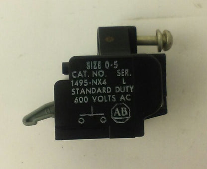 ALLEN BRADLEY 1495-NX4, SER L, AUXILARY CONTACT, STANDARD DUTY, 600V, NS NO BOX