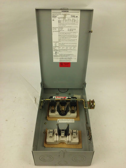 ITE SIEMENS FR351 SER. C, H.D. ENCLOSED SWITCH, 30A, 600V, 3P, 3PH, TYPE 3R,NEW