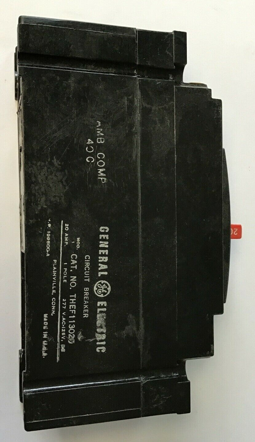 GENERAL ELECTRIC THEF113020 E100 CIRCUIT BREAKER 1POLE 277VAC 125VDC 20A