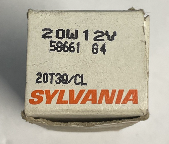 SYLVANIA 58661 BI-PIN MINI BULB 20W 12V 20T3Q/CL ****LOTOF4****