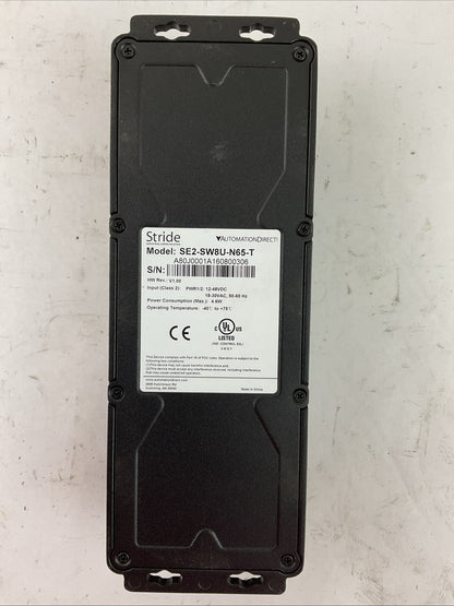 STRIDE SE2-SW8U-N65-T ETHERNET SWITCH 8-PORT HW REV V1.00 12-48VDC 18-30VAC