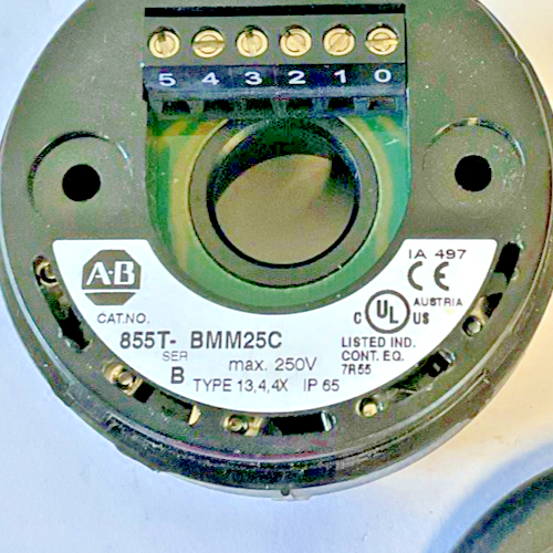 ALLEN BRADLEY 855T-BMM25C W/855T-B24DN4 STACK LIGHT 24VAC/DC SER.B *NO BULB*