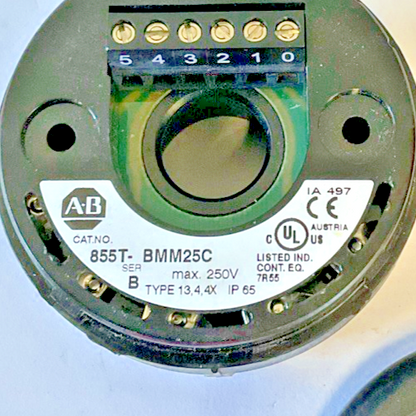 ALLEN BRADLEY 855T-BMM25C W/855T-B24DN4 STACK LIGHT 24VAC/DC SER.B *NO BULB*