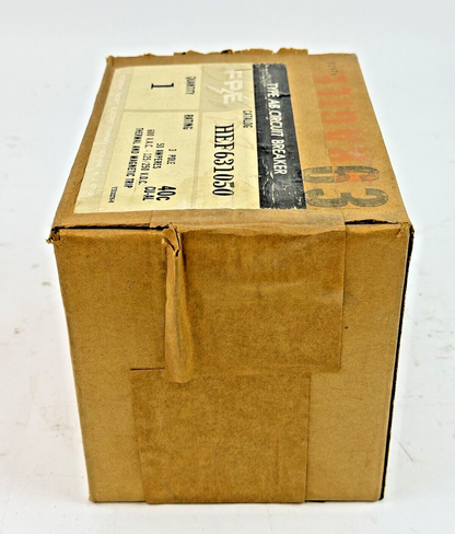 FPE - HEF631050 - MOLDED AB CIRCUIT BREAKER - 50 A, 3 POLE, 600 VAC - NEW SEALED