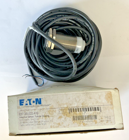EATON E57-30LE22-A10 INDUCTIVE SENSOR, TUBULAR HOUSING 132VAC 2W 500MA