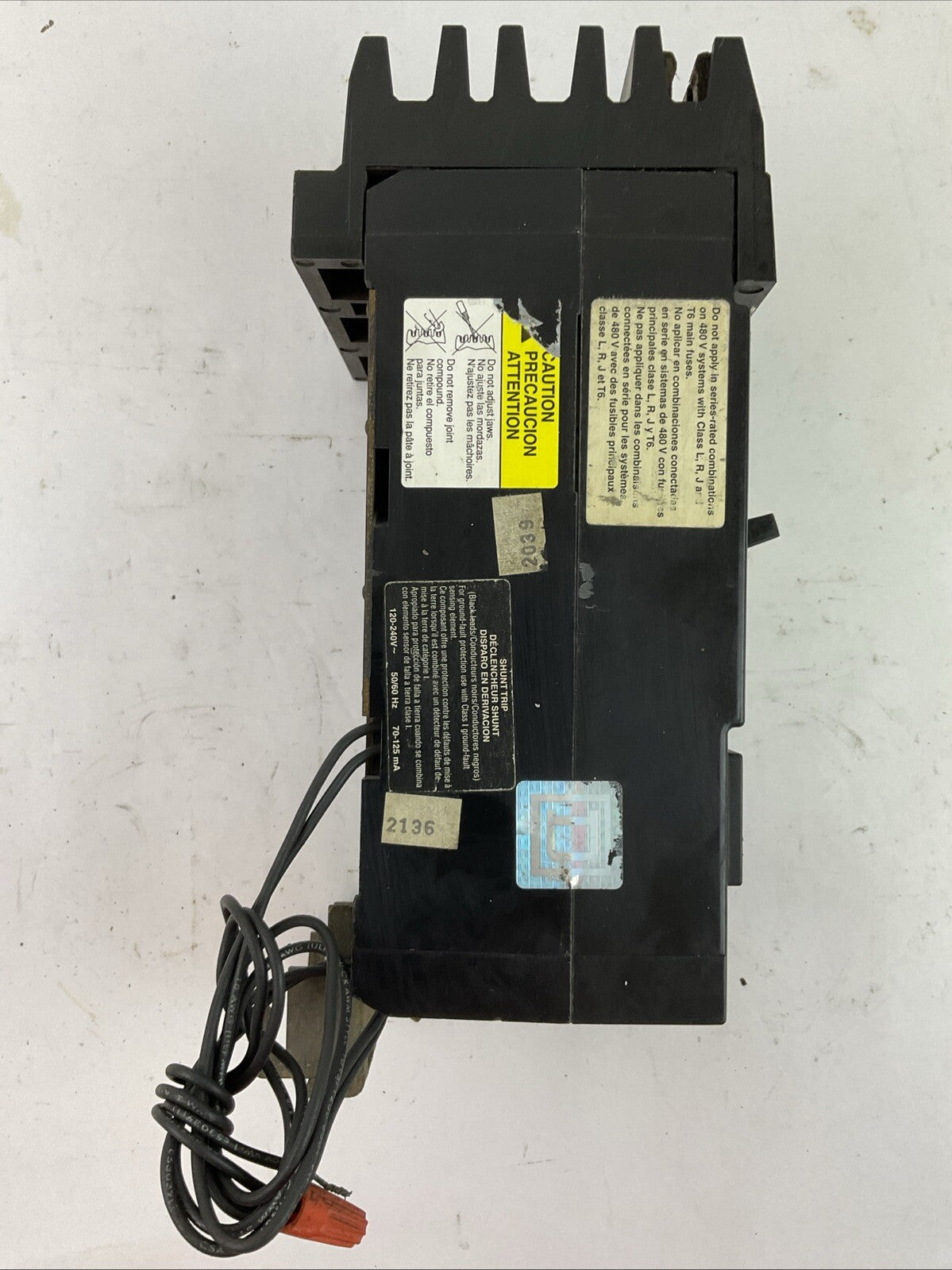 SQUARE D KA362001021 CIRCUIT BREAKER 600VAC 250VDC 3POLE 200AMP