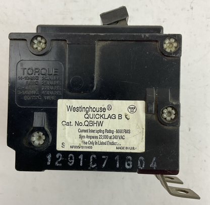 WESTINGHOUSE QBHW3030H CIRCUIT BREAKER 30AMP 3POLE 240VAC