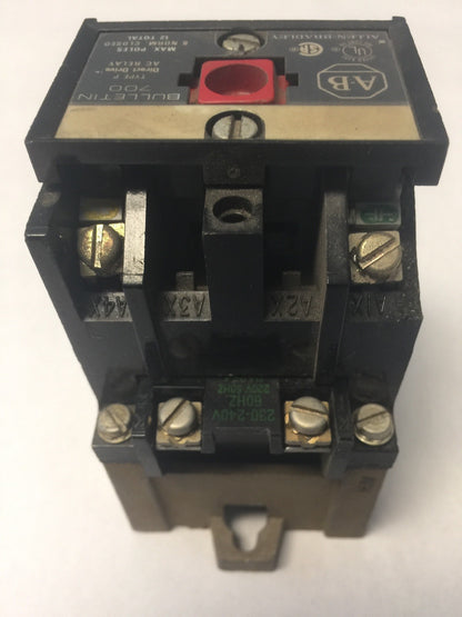 ALLEN BRADLEY 700-P200A1 AC CONTROL RELAY SERIES A COIL 230-240V 60HZ 220V 50HZ