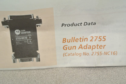ALLEN-BRADLEY 2755-NC16 GUN ADAPTER for 2755-G2 / 2755-DM9 SCANNERS NEW SURPLUS