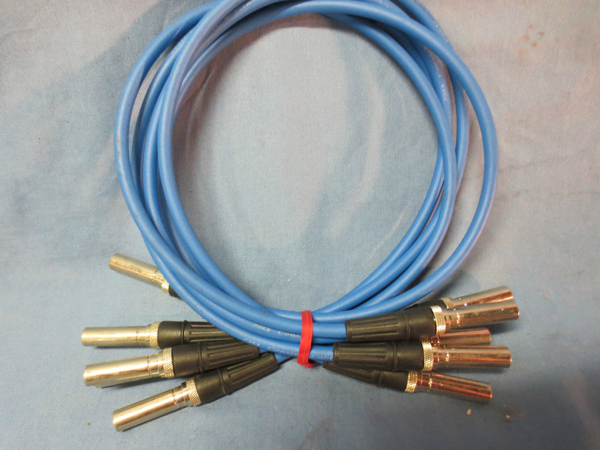 CANARE LV-61S 75-OHM 2-FOOT VIDEO COAXIAL CABLES - COAX - BLUE - LOT of 5 - 2'