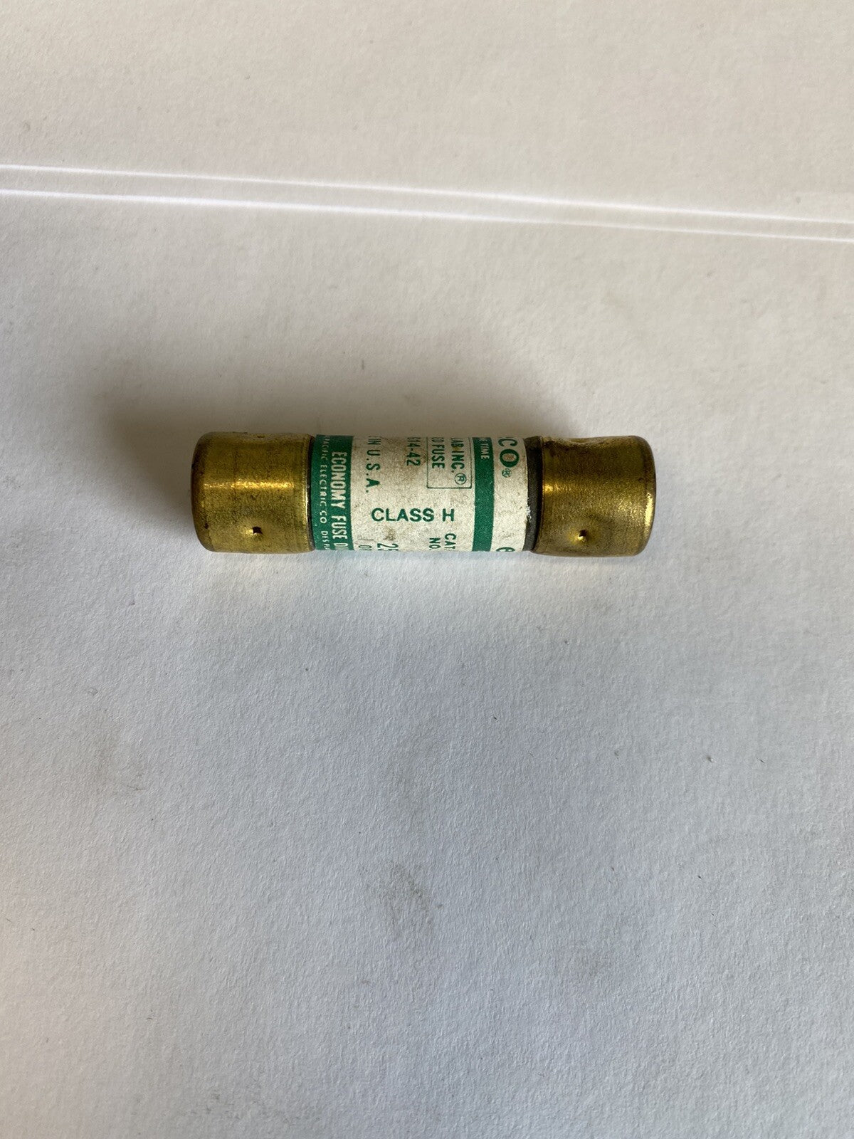Economy Fuse One Time EON25 25A 250V Fuse "Lot of 5"