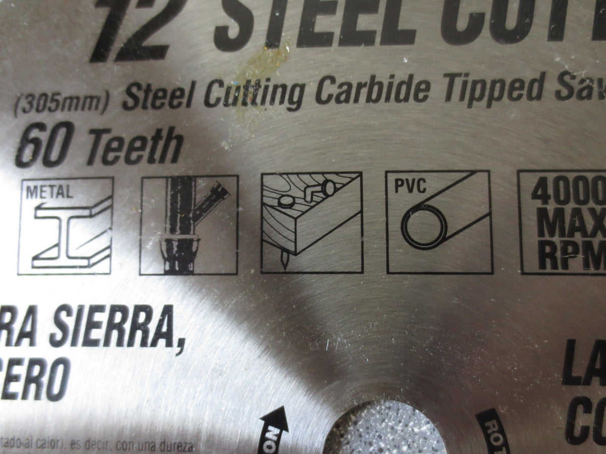 VERMONT AMERICAN 12" STEEL CUTTER 60T CARBIDE TIPPED CIRC BLADE - NEW SURPLUS