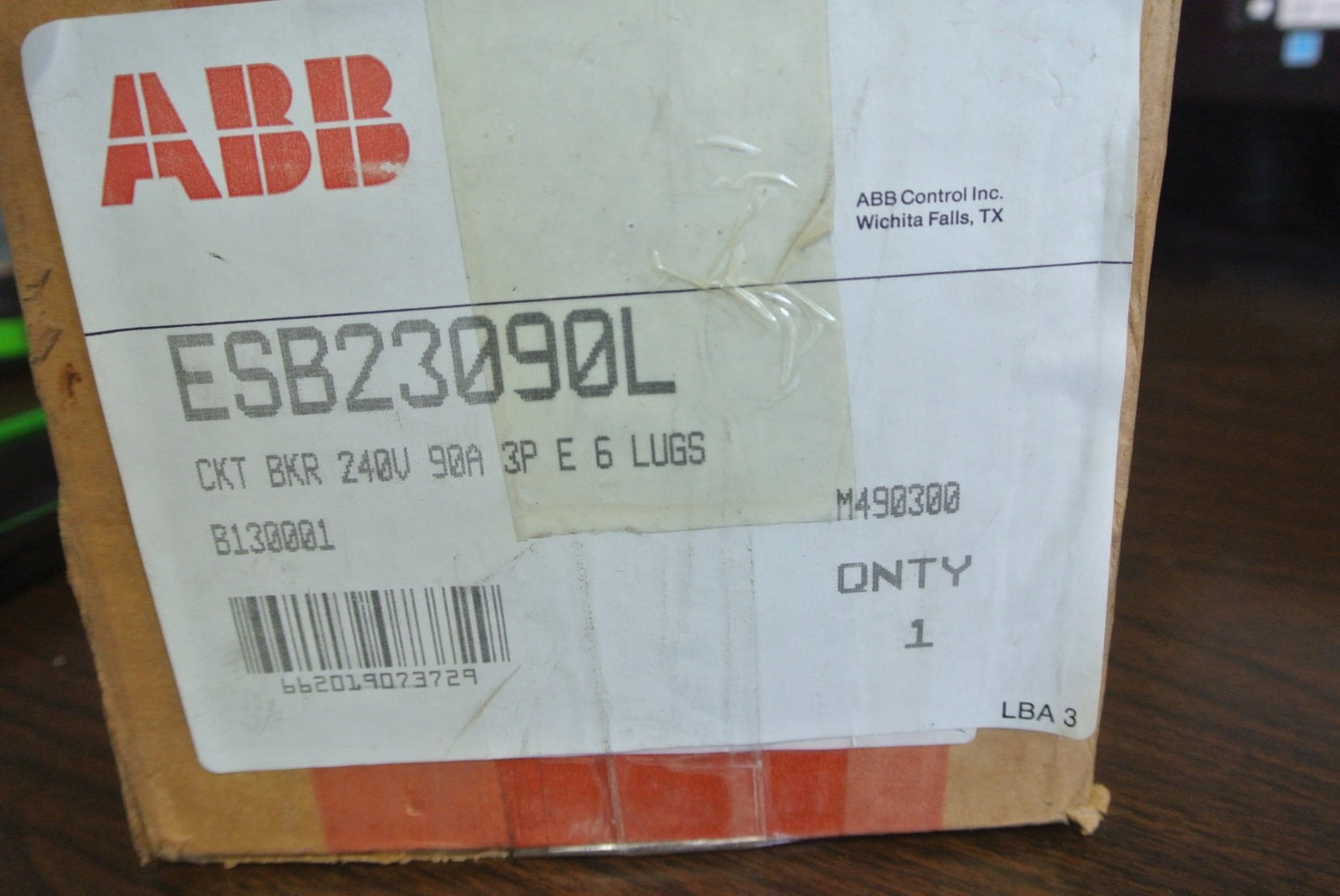 ABB ESB23090L CIRCUIT BREAKER 240V, 90A, 3-POLE - NEW SURPLUS