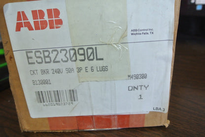 ABB ESB23090L CIRCUIT BREAKER 240V, 90A, 3-POLE - NEW SURPLUS