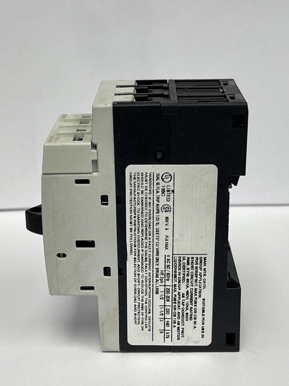 SIEMENS - 3RV0011-1FA10 - Motor breaker; 1.5kW; 220÷690VAC; DIN; Sht Cir Rel 65A