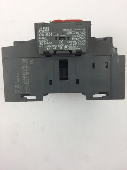 ABB OT125E3 GENERAL PURPOSE SWITCH 600 VAC 100 A W/2 OA1G01 AUXILIARY CONTACTS