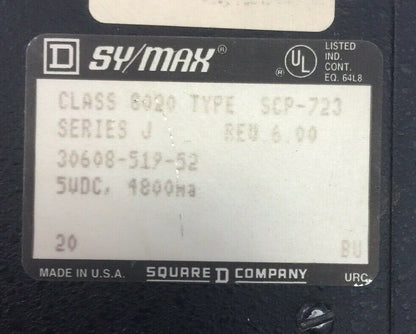 SQUARE D 8020 SCP-723 MODEL 700 PROCESSOR SERIES J REV. 6.00 5VDC  4800ma