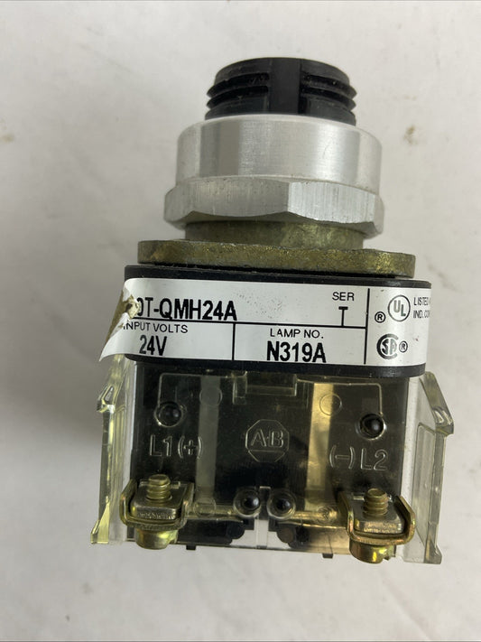 ALLEN BRADLEY 800T-QMH24A SER T ILLUMINATED PUSH BUTTON 24V NO LENS