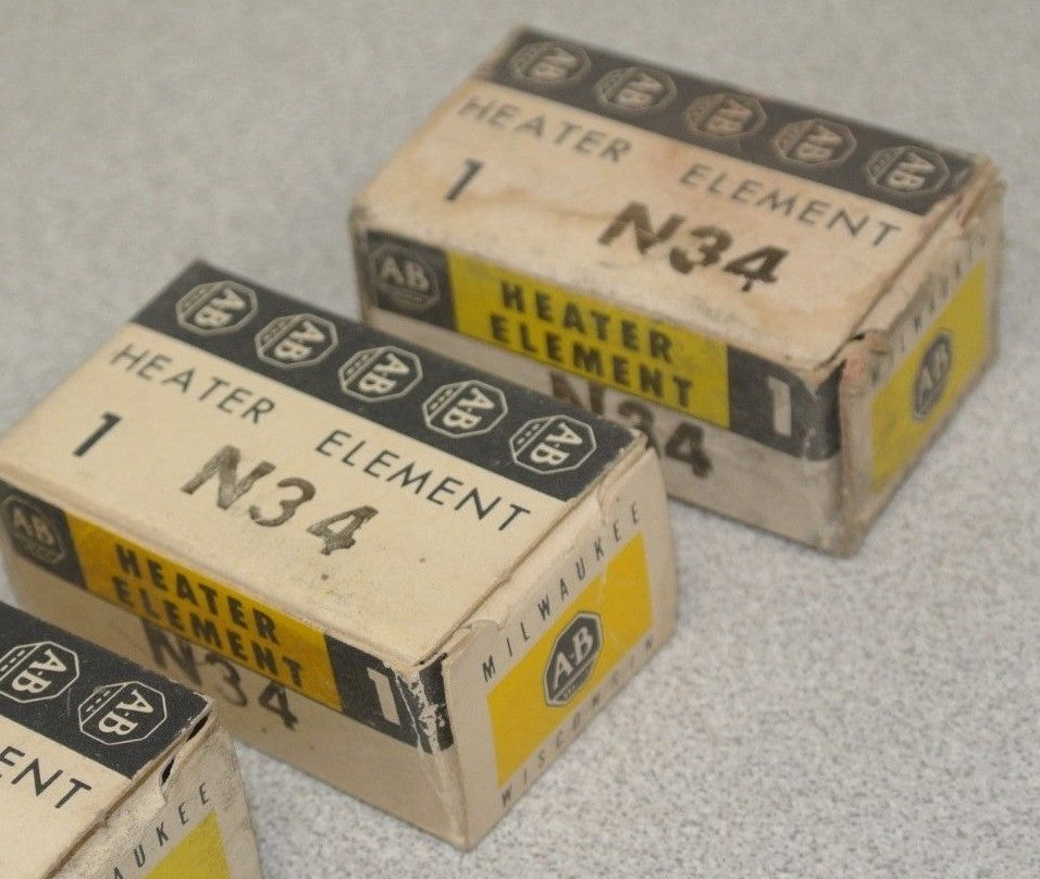 LOT of 2 / ALLEN-BRADLEY N34 THERMAL OVERLOAD HEATER ELEMENT  / NEW SURPLUS
