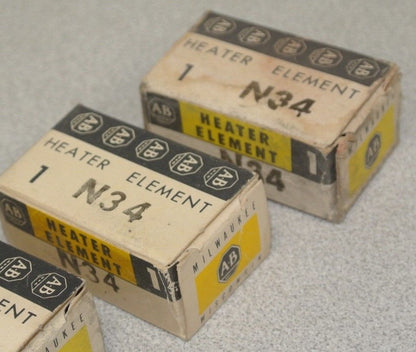 LOT of 2 / ALLEN-BRADLEY N34 THERMAL OVERLOAD HEATER ELEMENT  / NEW SURPLUS