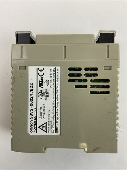 OMRON S8VS-06024 POWER SUPPLY INPUT 100-240VAC 1.7A OUTPUT 24VDC 2.5A