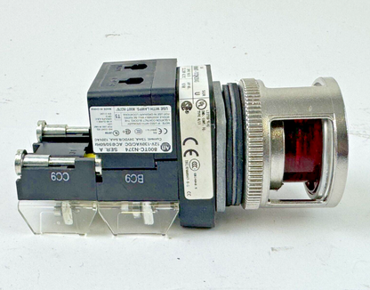ALLEN-BRADLEY - 800T-FXTQH2RA5 SER. U - RED MUSHROOM PUSH/PULL BUTTON W/ BLOCK