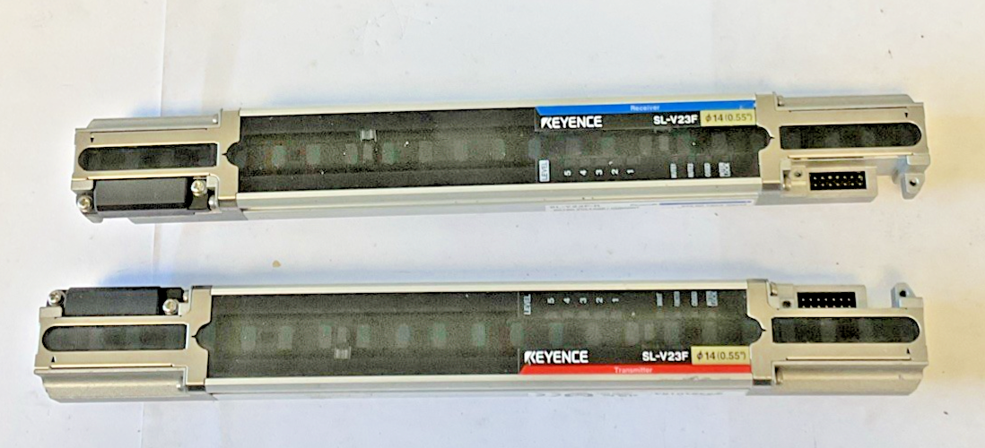 KEYENCE SL-V23F TRANSMITTER AND RECIEVER 24VDC 78MA VER.3 9.1MS TYPE4