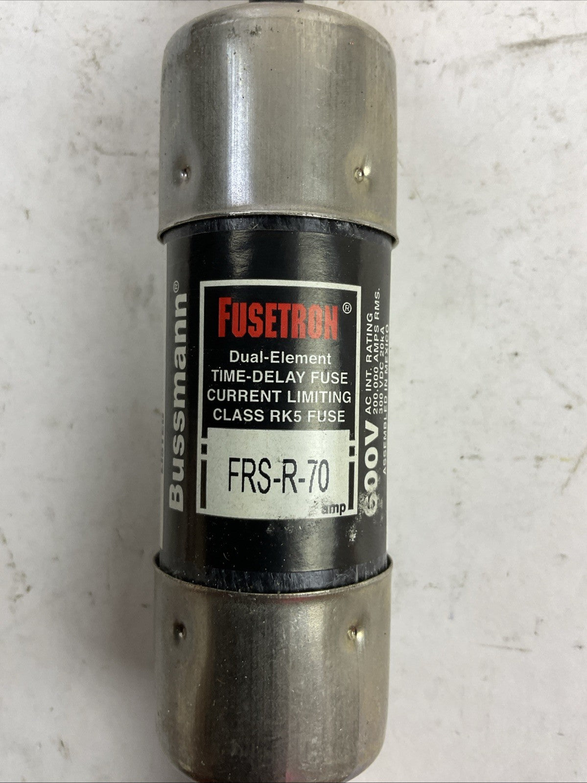 FUSETRON FRS-R-70 600VAC 300VDC 70 AMP TIME DELAY DUAL ELEMENT CLASS RK5 FUSE