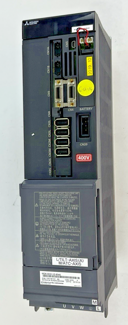MITSUBISHI MDS-DH2-V2-8040 SERVO DRIVE 2.0KW 648V 8.9A H/WVER.P 240HZ