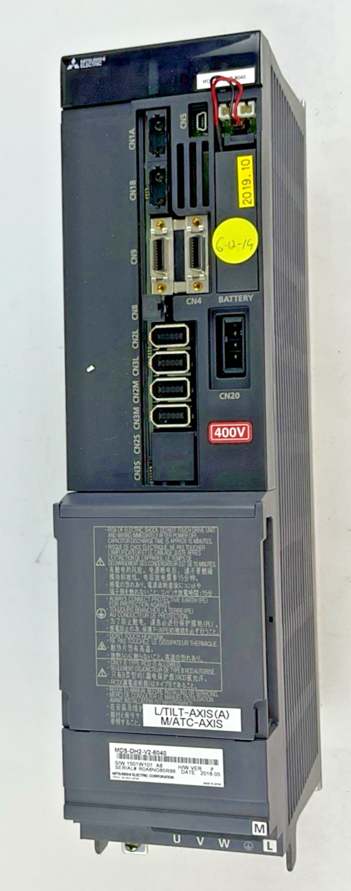 MITSUBISHI MDS-DH2-V2-8040 SERVO DRIVE 2.0KW 648V 8.9A H/WVER.P 240HZ