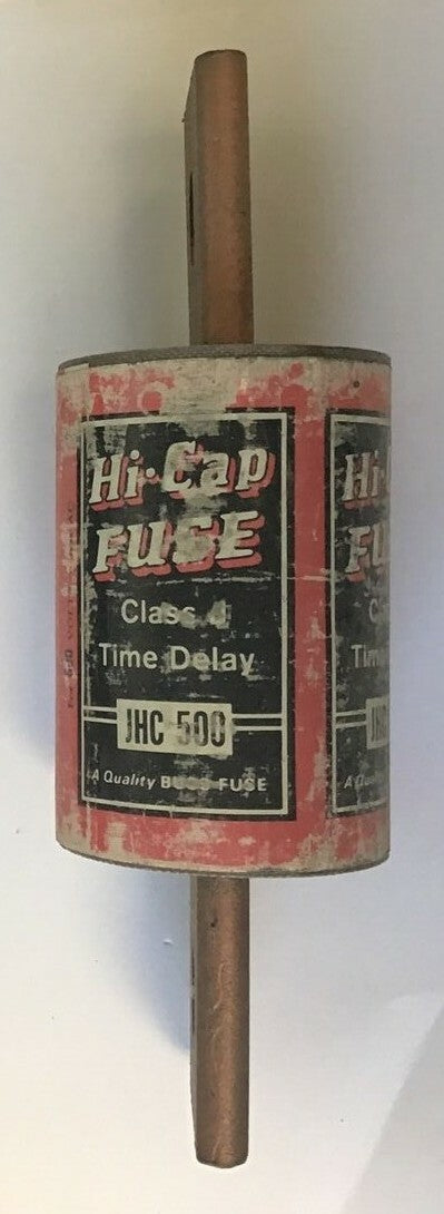 BUSS JHC 500 HI-CAP FUSE CLASS J 500A TIME DELAY 600VAC