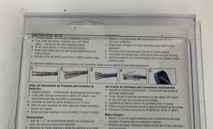 IDEAL 33-396 DATA/VOICE CRIMP TOOL KIT PACKAGED OPEN