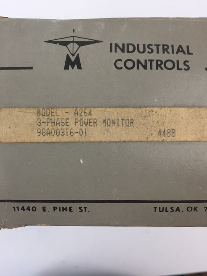 TIME MARK INDUSTRIAL CONTROL A264 3-PHASE POWER MONITOR 120VAC