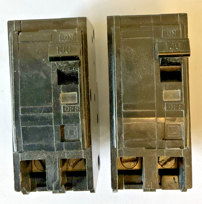 SQUARE D QO2100 CIRCUIT BREAKER 100A 120/240VAC 50/60HZ***LOTOF2***