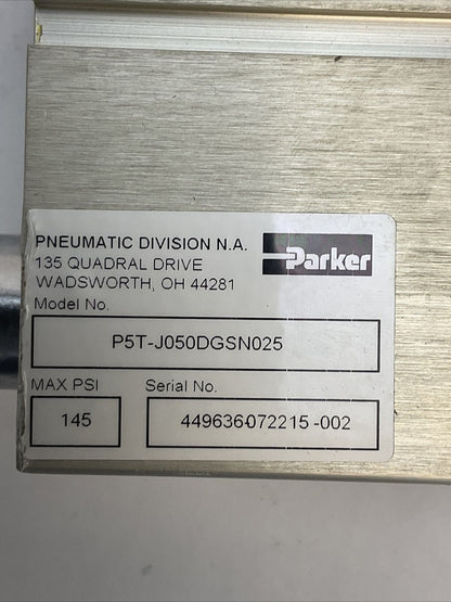 PARKER P5T-J050DGSN025 SHORT STROKE THRUSTER 145PSI