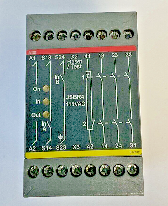ABB 2TLA010002R0400 SAFETY RELAY 115VAC JSBR4