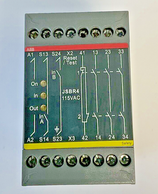 ABB 2TLA010002R0400 SAFETY RELAY 115VAC JSBR4