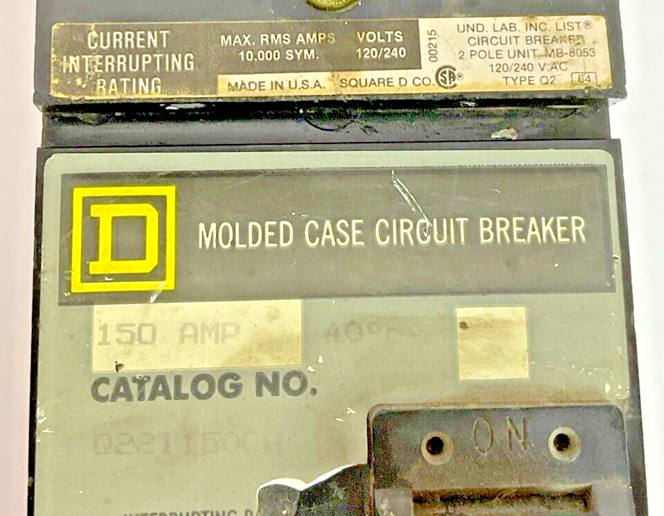 SQUARE D Q221150CA CIRCUIT BREAKER 150A 120/240