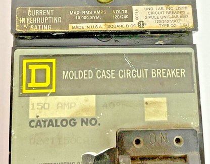 SQUARE D Q221150CA CIRCUIT BREAKER 150A 120/240