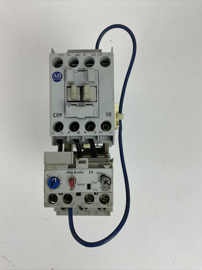 ALLEN BRADLEY STARTER(100-C09Z*10 SER A COIL 24VDC 600VAC 25A+193-EA1CB 0.32-1A)